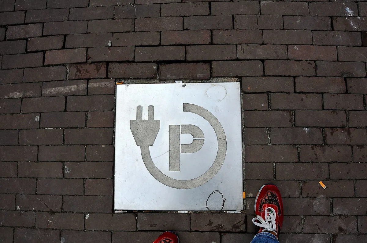 Een laadpunt voor elektrische auto's